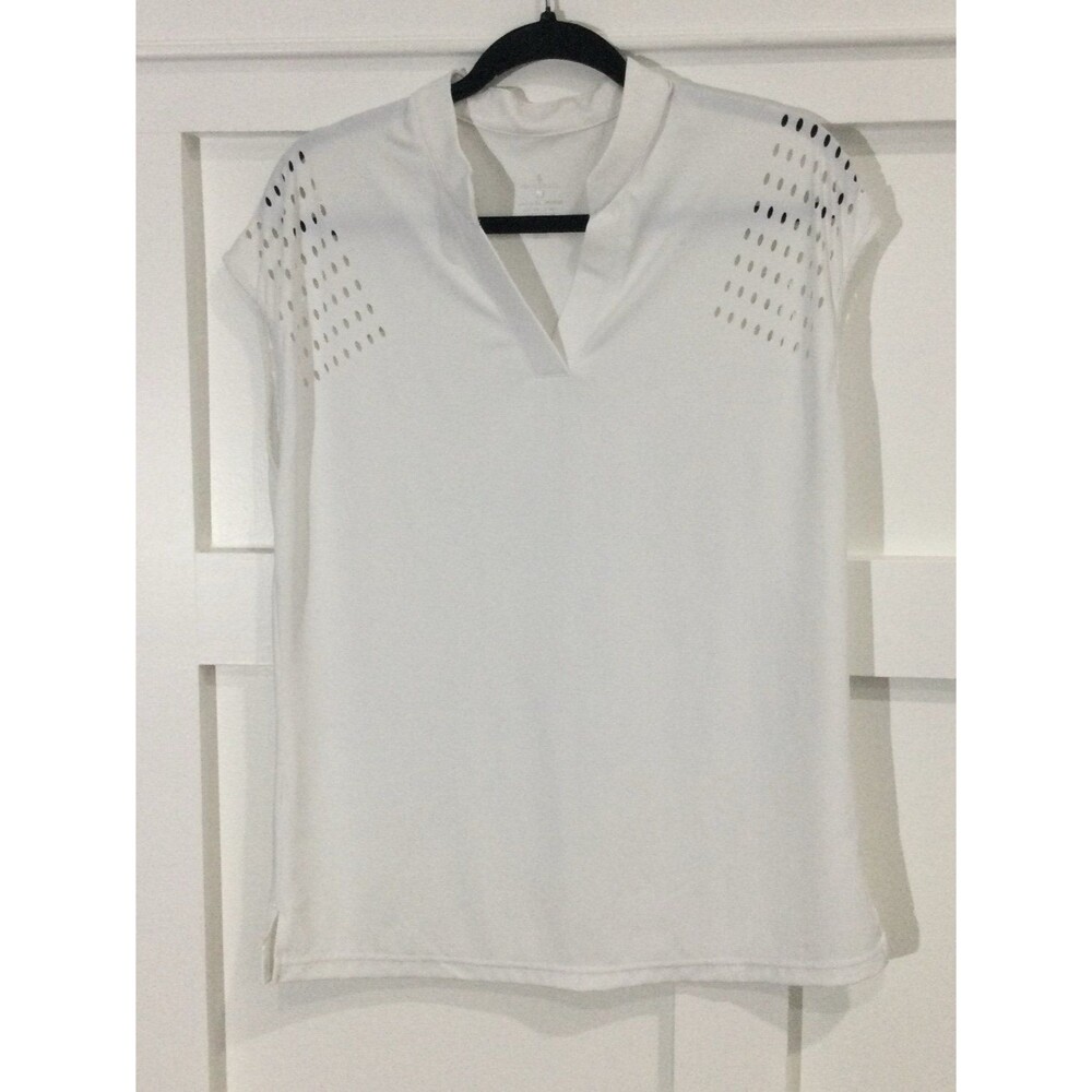 Soothfeel T-Shirt Women’s Size M Color White Pullover V-Neck Sports Sleeveless
